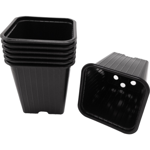 Kweekpotjes - 21x - zwart - kunststof - 9 x 9 x 9,5 cm - stekpotjes -