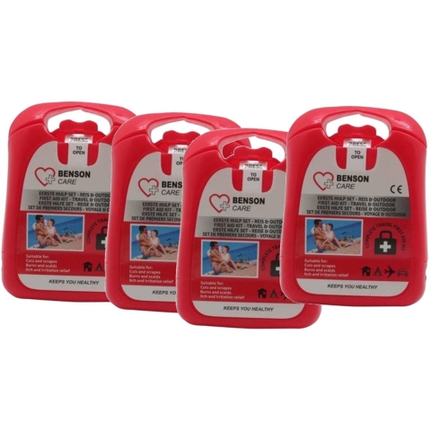 4x EHBO reiskit / eerste hulp verbanddoos -