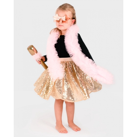 Den Goda Fen Verkleedkleren - Tutu-disco Gold Set - Goud - Den Goda Fen - 2-4 jaar (92-104) - Kostuum