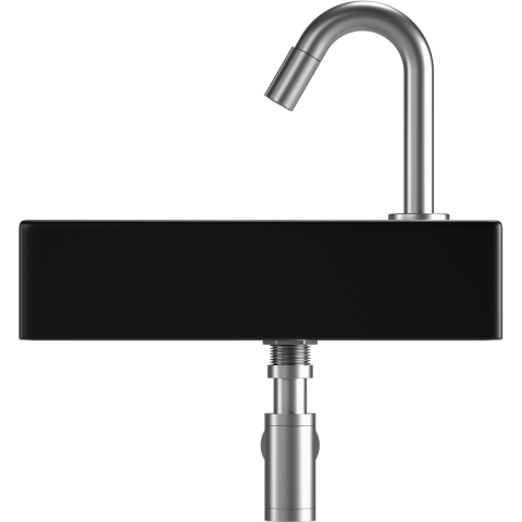 Atlantic Billy - fonteinset - zwart mat keramiek - rechts 37,5x18,5x9,5 cm