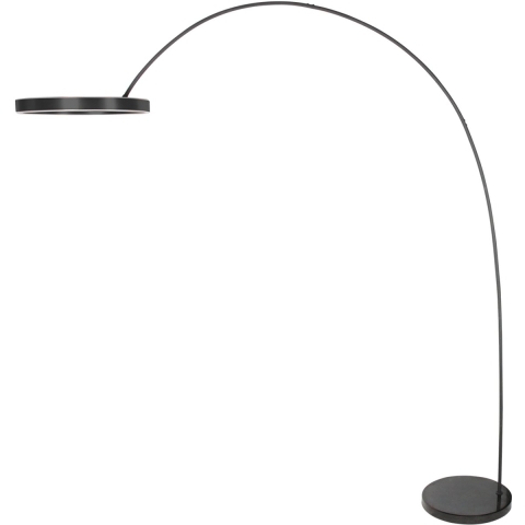 Mexlite - vloerlamp - Luna-Arc - zwart - metaal - booglamp - LED - 4324ZW