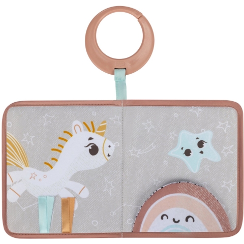 Tiny Love Stoffen Boek - Double Zijboek - Unicorn - Multi Kleur - Tiny Love - OneSize - Stoffen Boek