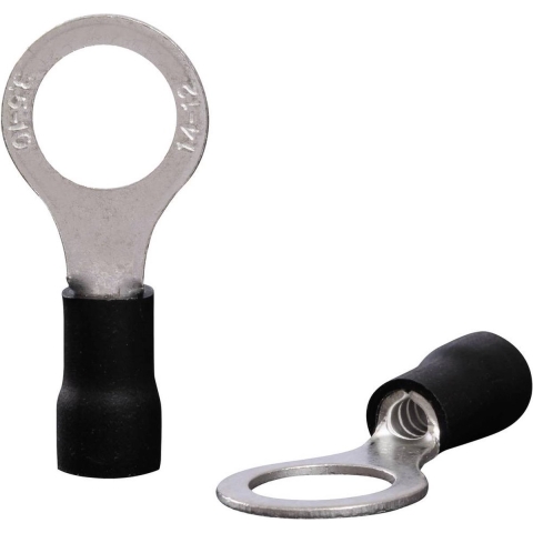 Quadrios 22C455 Ringkabelschoen Dwarsdoorsnede (max.): 4.0 mm² Schachtdiameter: 10.5 mm Deels geïsoleerd Zwart 1 set(s)