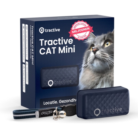 Tractive GPS CAT Mini - Kattentracker&Activiteitenmonitor | EXCL. ABONNEMENT | TRCAT5DB | donkerblauw