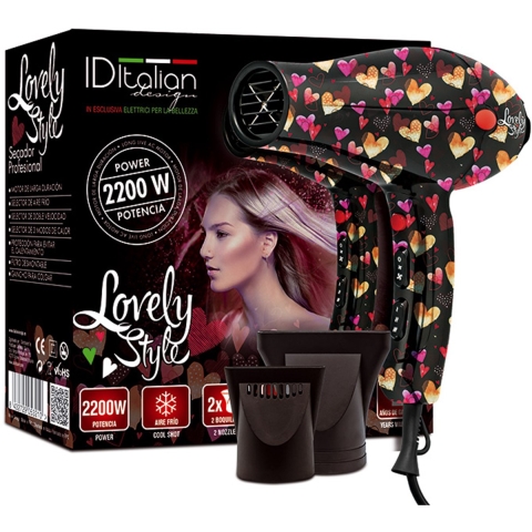 Italian Design Lovely Style 2200 Haardroger | zwart