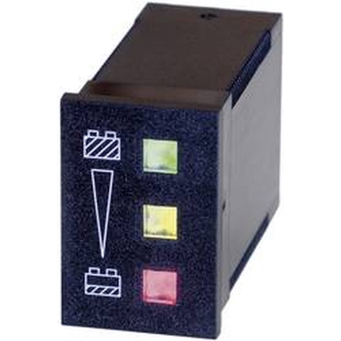 Bauser 3800/008.3.1.0.1.2-003 groen: ≥ 24 V, geel: < 24 V ≥ 22 V, rood: < 22 V