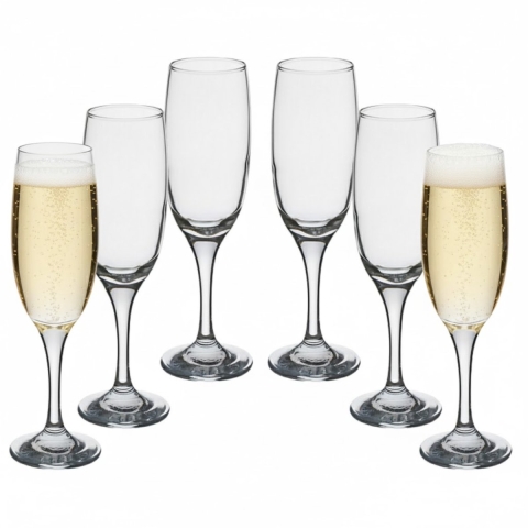 Secret de Gourmet Champagneglazen Paola - 24x stuks - prosecco/cava glazen - 120 ml -