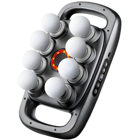 We Flow Massage Apparaat 8 Koppig - Infrarood Massage Gun - 30 Standen - Relax en Ontspanning Massage Apparaat - Sport Massage - Deep Tissue - Massageapparaten - Ontspannen - Professioneel Massageapparaat - Massage Pistool