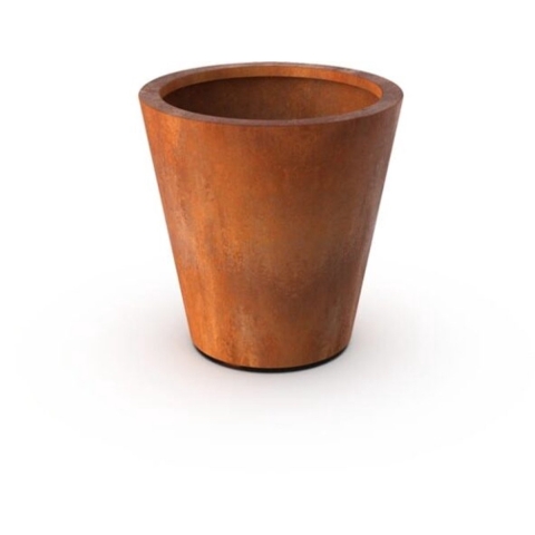 Bloembak plantenbak rond cortenstaal met bodem 100x100cm