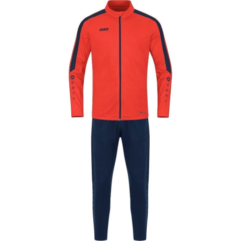 JAKO M9123K Trainingspak Polyester Power Kids - Flame/Marine - 152