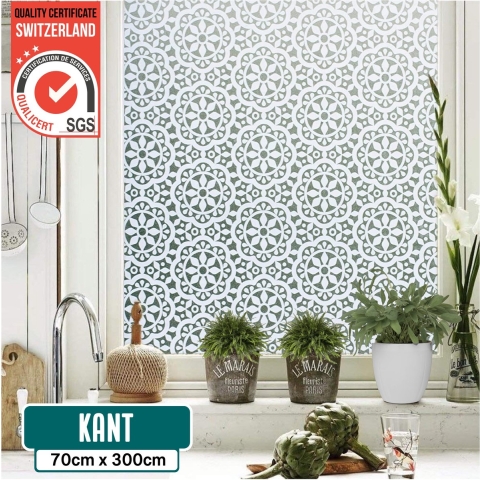 Homewell® Raamfolie Isolerend & Zonwerend - Anti inkijk - Statisch Zelfklevende Plakfolie HR++ Kant 70x300