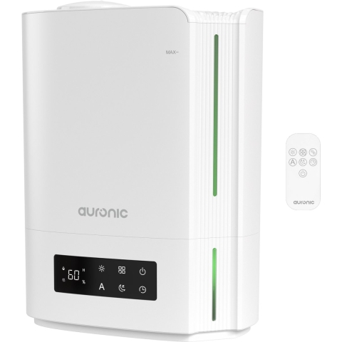 Auronic Luchtbevochtiger - 5 Liter - Geschikt voor Woonkamer, Kantoor, Slaapkamer, Babykamer en Meer - BPA-Vrij - Wit