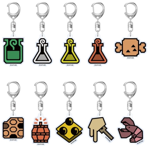 Monster Hunter Wilds Acryl Keychains - Item Icon (Set of 10)