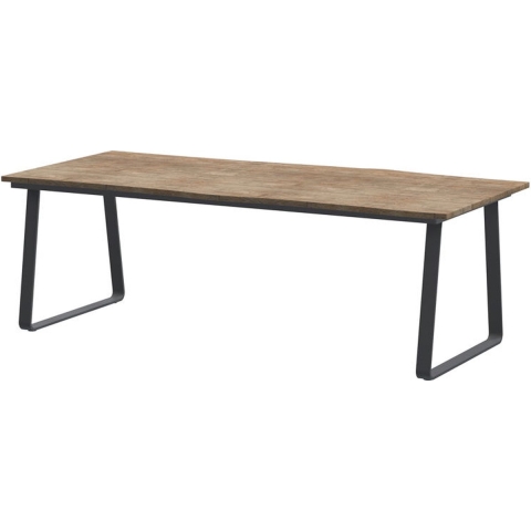 Konos tafelframe Antracite met tafelblad Robusto Teak 220 x 95 cm 4SO - 4so