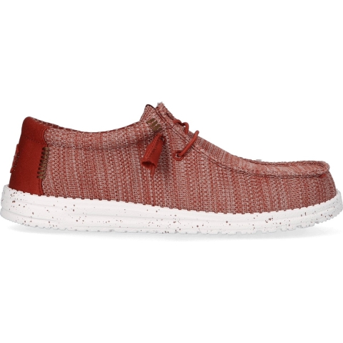 HEYDUDE Instappers Heren Wally Stretch Sox Rood 43 Mesh