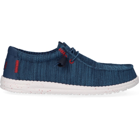 HEYDUDE Instappers Heren Wally Stretch Sox Blauw 42 Mesh