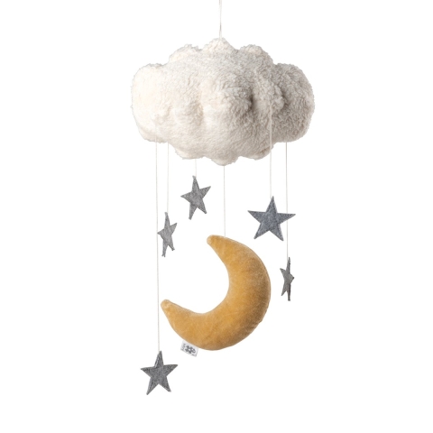 Sebra Baby Mobiel - Maan en sterren - Beige - Sebra - OneSize - Baby Mobiel