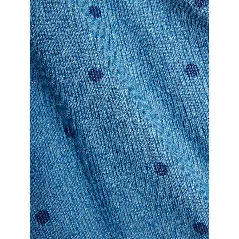 Mini Rodini Overhemd - Denim Dots - Blauw - Mini Rodini - 6-7 jaar (116-122) - Overhemd