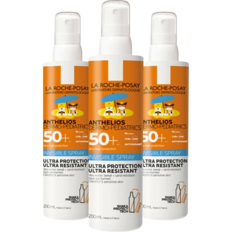 3x La Roche Posay Anthelios UVMUNE Kind Invisible Spray SPF 50+ 200 ml