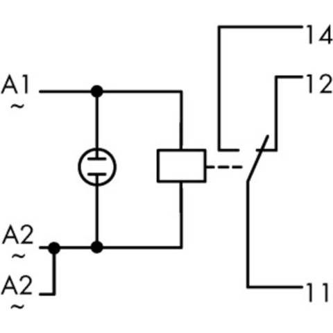 WAGO 789-508 Industrieel relais Nominale spanning: 230 V/AC Schakelstroom (max.): 12 A 1x wisselcontact 1 stuk(s)