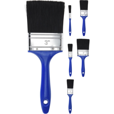 FX Tools Verfkwasten set 15 delig - platte kwasten - 5 formaten?12/25/40/50/70?mm - Voordeelkwasten -