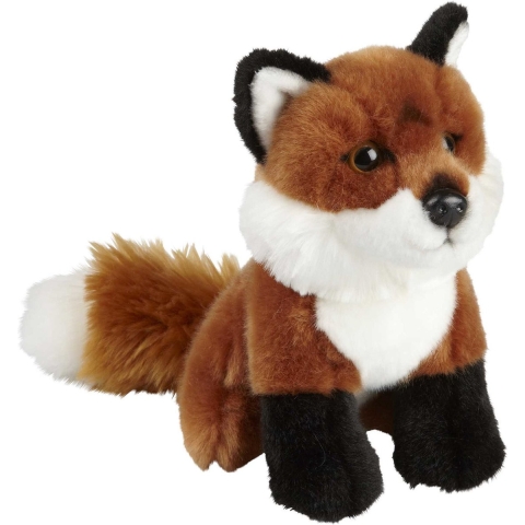 Pluche vos knuffel - bruin - 18 cm - wilde dieren knuffels -