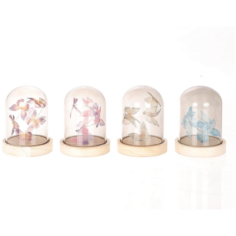 Stolp met vlinder met verlichting 13,5cm