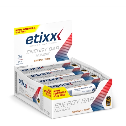 Etixx Energy Bar Nougat Banana / Date | 12 x 37 g