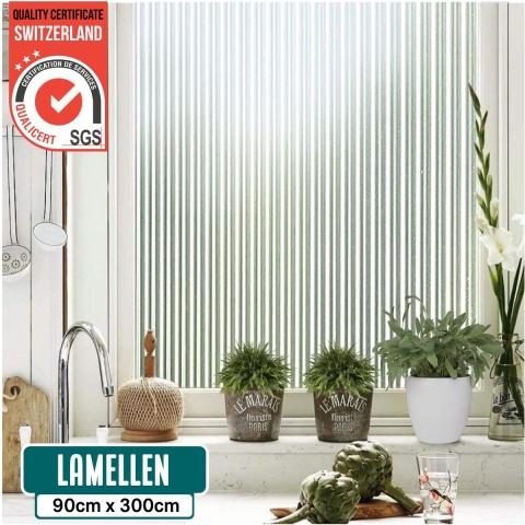 Homewell Raamfolie HR++ 90x300 - Isolerend & Zonwerend - Anti inkijk - Statisch - Lamellen