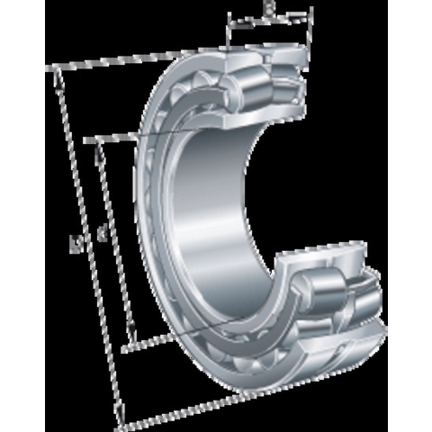 FAG 22220-E1-K Pendeltonlager, radiaal Boordiameter 100 mm Buitendiameter 180 mm Toerental (max.) 4300 omw/min