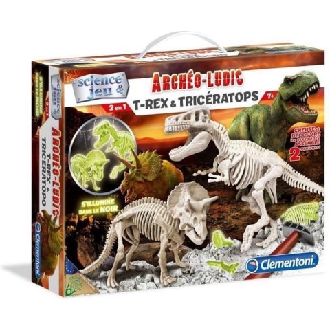 Educatieve spelletjes Clementoni Archeo Ludic T-Rex Triceratops