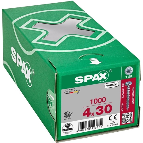SPAX 880930140040030 R 88093 Ruko m.Spitze/T-STAR Bolkop houtschroef 4 mm 30 mm Torx, Binnen-T Staal Galvanisch verzinkt 1000 stuk(s)