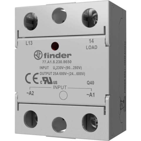 Finder Halfgeleiderrelais 77A390248671 25 A Schakelspanning (max.): 660 V/AC Schakelend op momentele waarde 1 stuk(s)