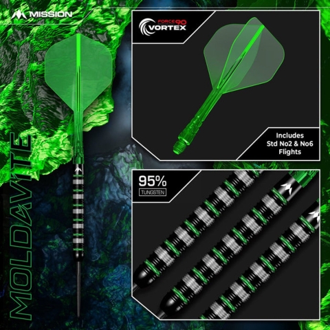 Mission Moldavite 95% Darts