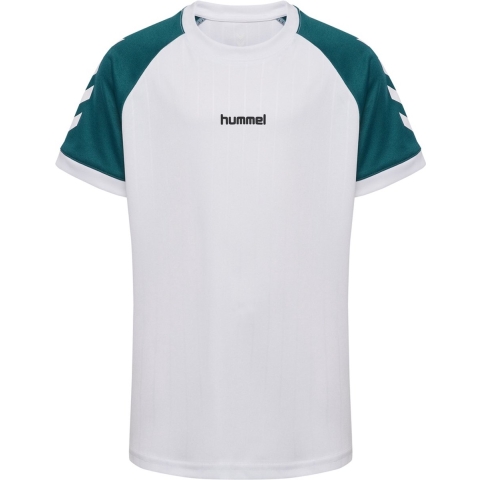 Hummel T-Shirt - hmlJR Stripe - White - Hummel - 13-14 jaar (158-164) - T-Shirts