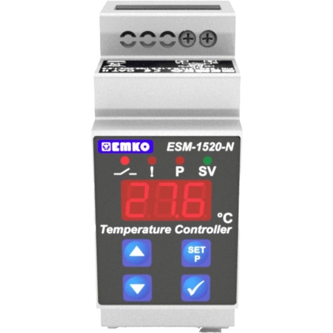 Emko ESM-1520-N.5.14.0.2/01.00/2.0.0.0 Tweestanden- en PID-regelaar Temperatuurregelaar Pt1000 -50 tot +400 °C Relais 5 A (l x b x h) 61.2 x 35 x 90 mm