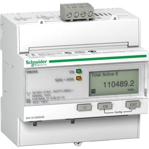 Schneider Electric A9MEM3265 A9MEM3265 Digitale kWh-meter Digitaal Conform MID: Ja 1 stuk(s)