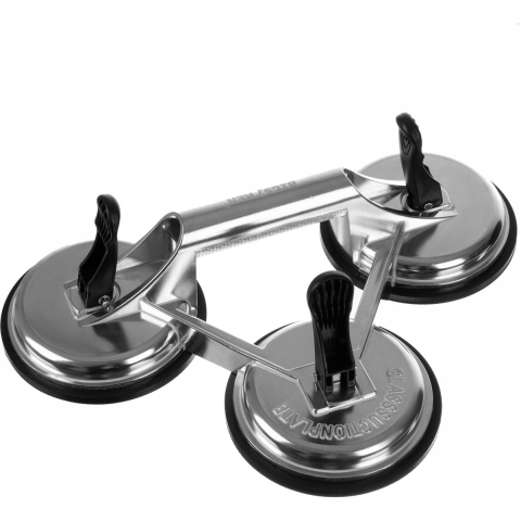 Bigstren Glas/tegel zuignap - met vacuumpomp - 3x rubberen pads - draagkracht 150 kilo -