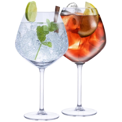 Gin Tonic cocktailglazen - 4x stuks - 730 ml - voor Aperol Spritz - glazen - glas -