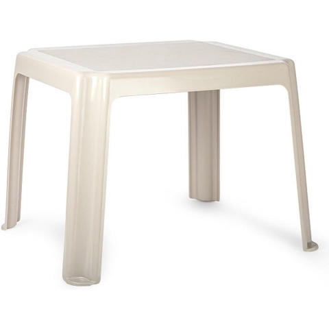 Plasticforte Kindertafel - kunststof - beige - 55 x 66 x 43 cm - camping - tuin - tafeltje -
