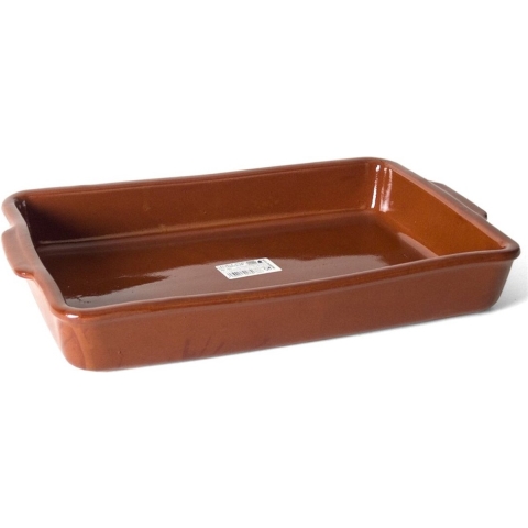 Ovenschaal - Pamplona - 5 liter - terracotta - tapas serveerschaal - 37 x 25 x 6 cm -