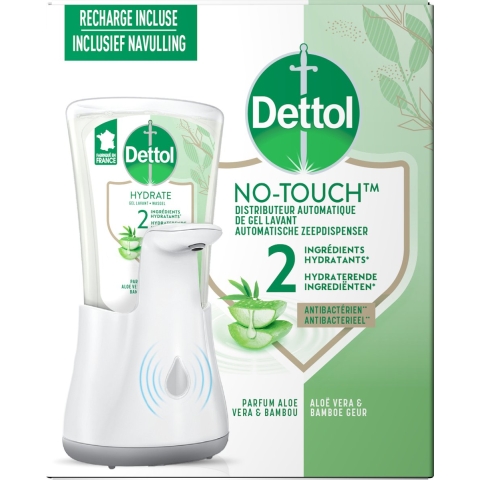 Dettol No-Touch Automatische Zeepdispenser Wit Aloe Vera Navulling 250 ml