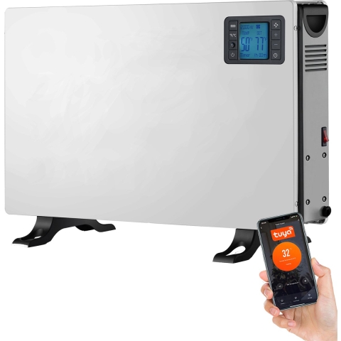 Denver Elektrische Kachel - 750/ 1250/2000W - Timer - Temperatuurinstellingen - Tuya App - Thermostaat - Convector Kachel - Google Assistant & Amazon Alexa - SCH2105