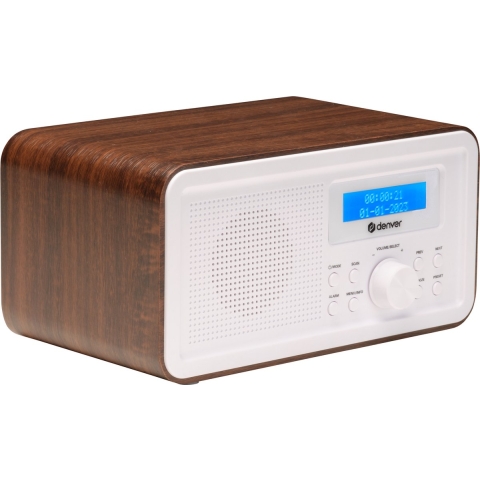 Denver DAB Radio - Retro Radio - FM Radio - Keukenradio - Draagbare radio - Batterijen & Netstroom - DAB30DW