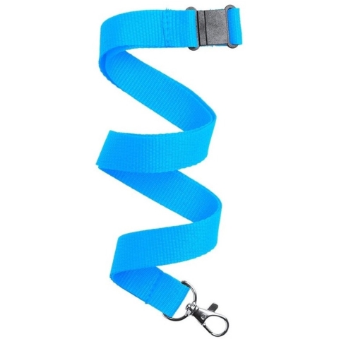 70x Keycord/lanyard licht blauw met sleutelhanger 50 cm -