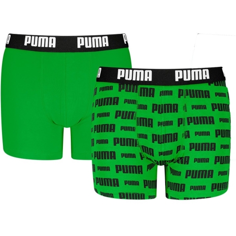 Puma Boxershorts - 2-pack - Groen/Zwart - Puma - 146/152 - Boxershorts