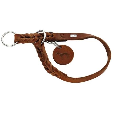 HUNTER Hondenhalsband Solid Education, cognac, Maat: S-M