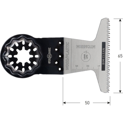 Rotec MTC65 | BIM | Hout/Plastic | Starlock Invalzaagblad | 65x50 | 5 stuks - 517.1355