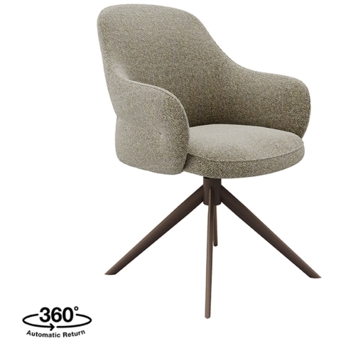 Label51 Eetkamerstoel bern truffel boucle set van 2