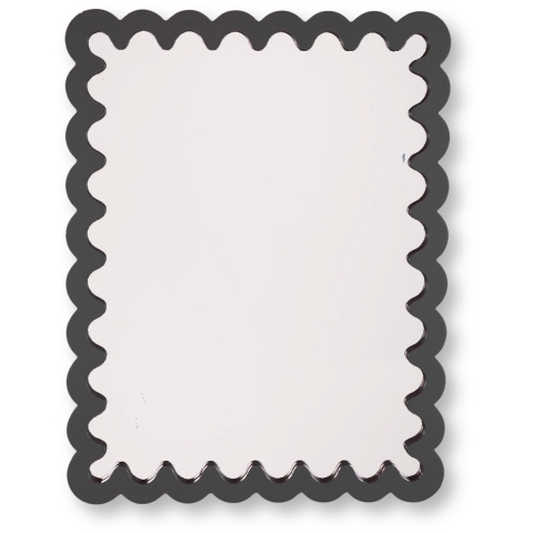 House Vitamin Mirror wavey black mdf 24x33x1.5cm